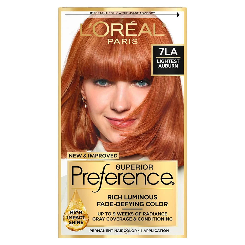 Trendy Lo Superior Preference Hair Color 7La Lightest Auburn 1 Ea Casual