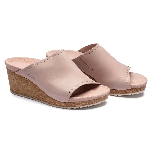 Smart Birkenstock Namica Exquisit Nubuk Leather Crystal Rose Rivets Powerful