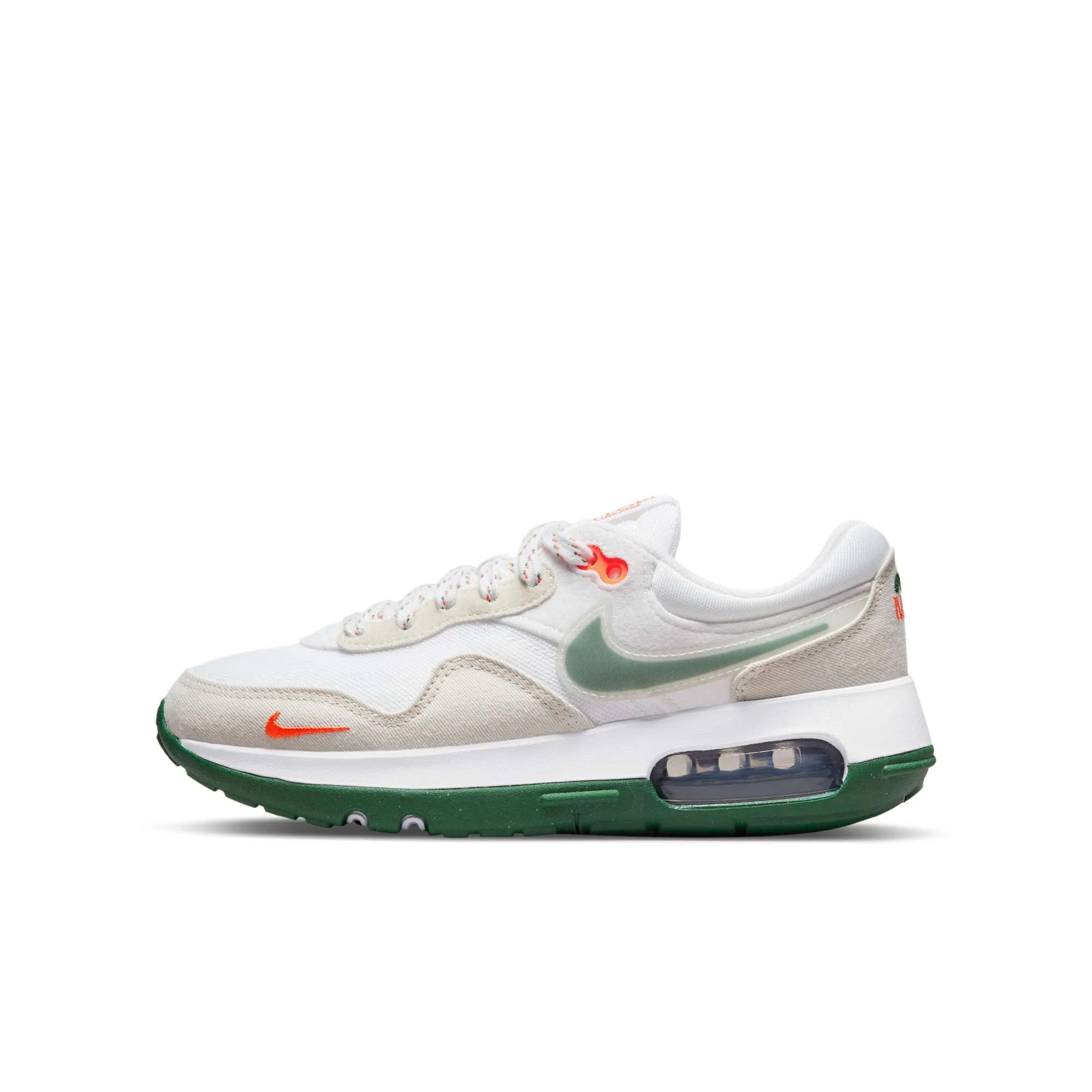 Advanced Nike Grade School Air Max Motif 'White Gorge Green' Sneakers Luxury