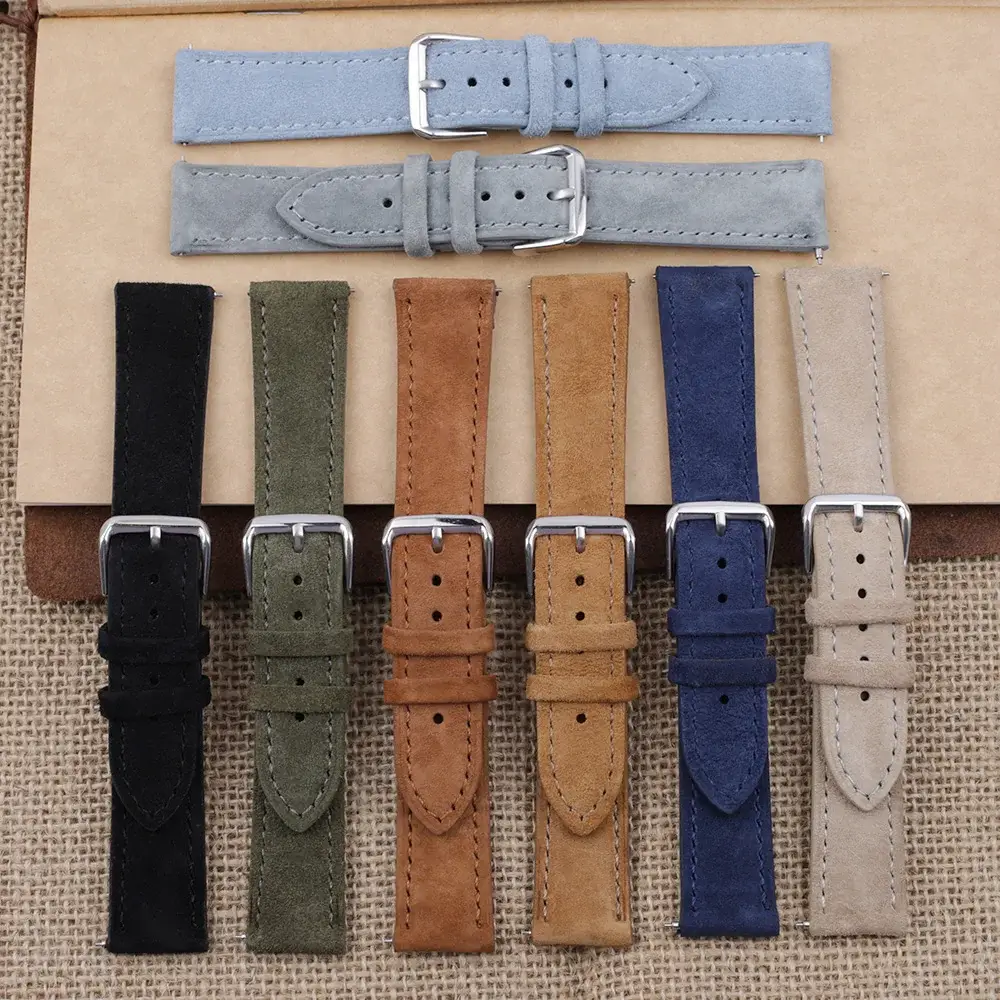 Versatile Samsung Galaxy Watch Suede Leather Strap - Stylish Comfort Superior