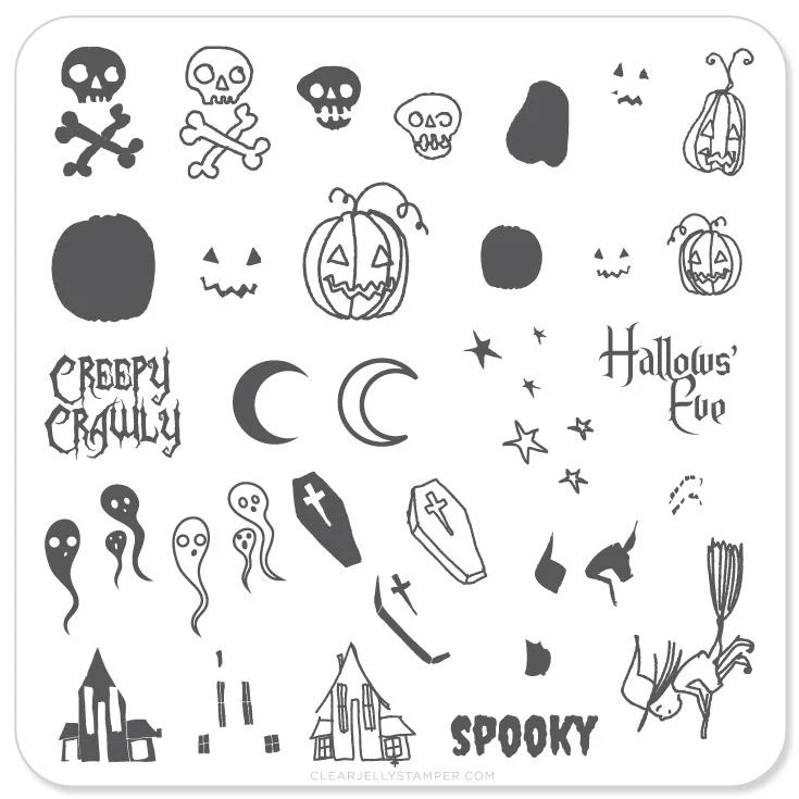 Specialty Halloween - Spooky CjSH-05 - CJS Small Stamping Plate Selected