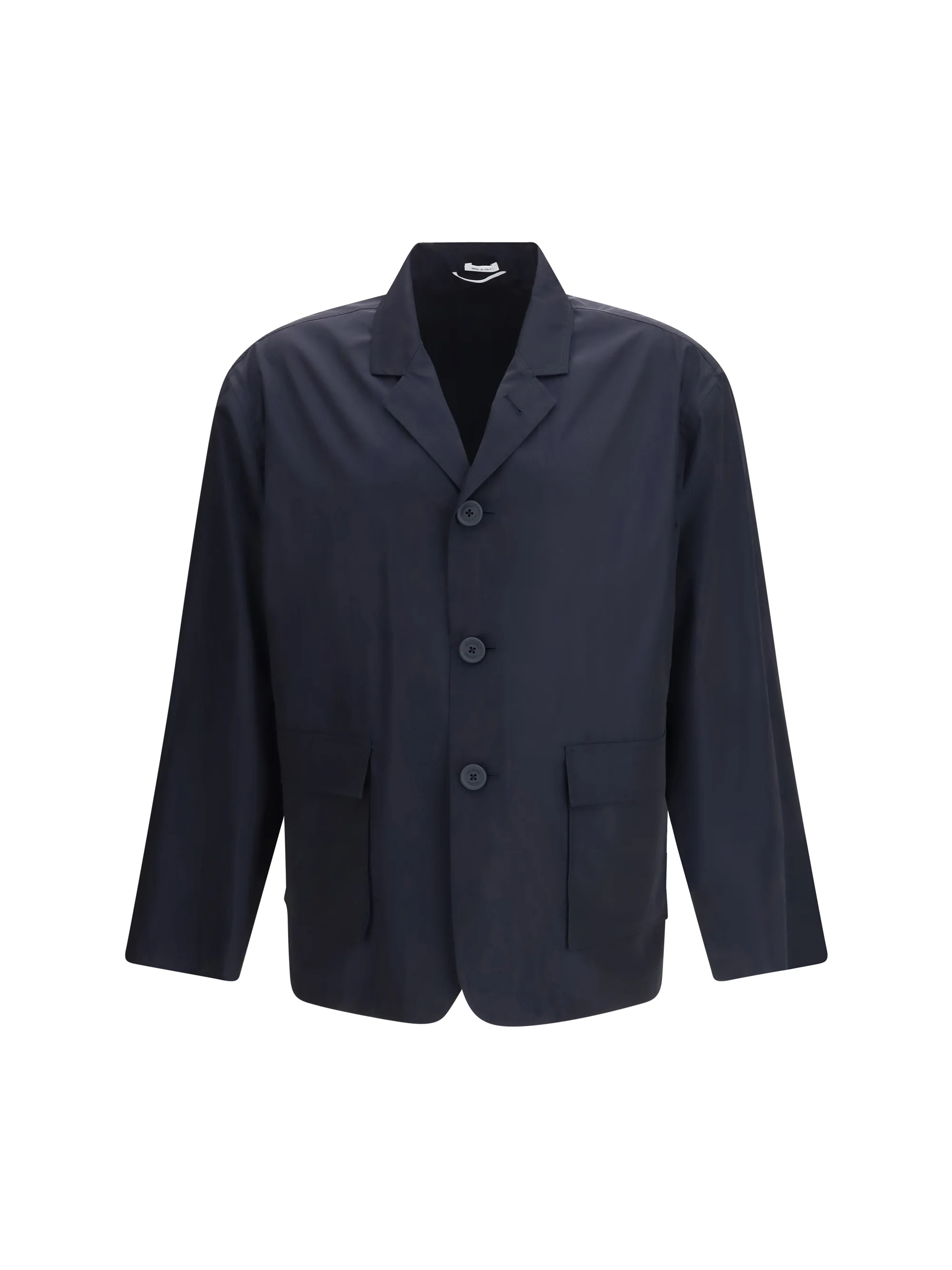 Premium Jacket Packable Logo Print Navy Practical