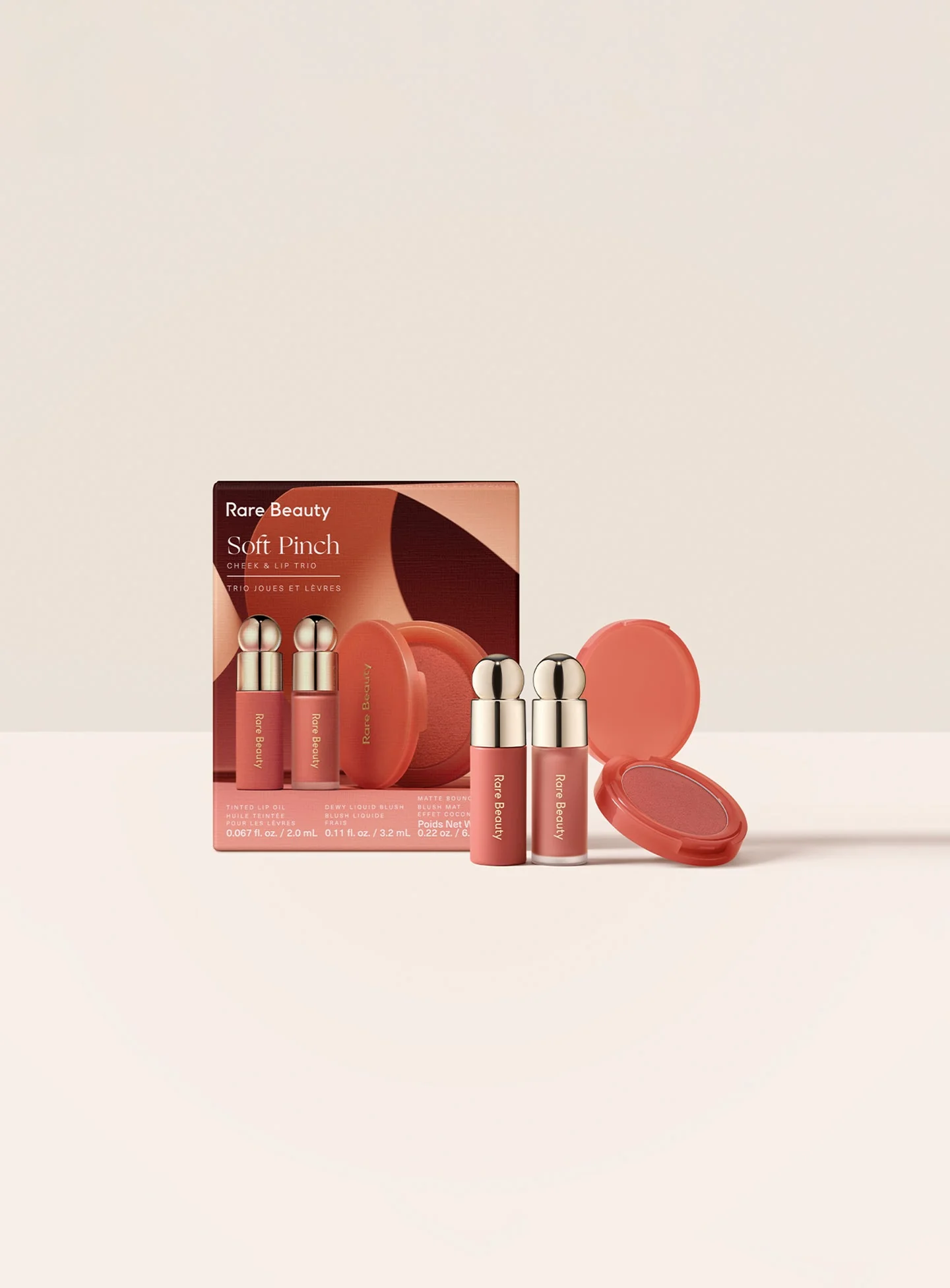 Versatile Rare Beauty by Selena Gomez Soft Pinch Cheek Lip Trio Makeup Gift Set Top-Quality