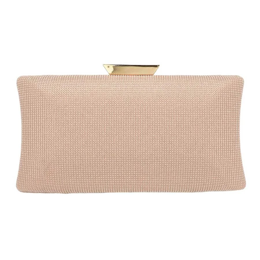 Authentic Glittered Rectangle Evening Clutch Crossbody Bag Elite