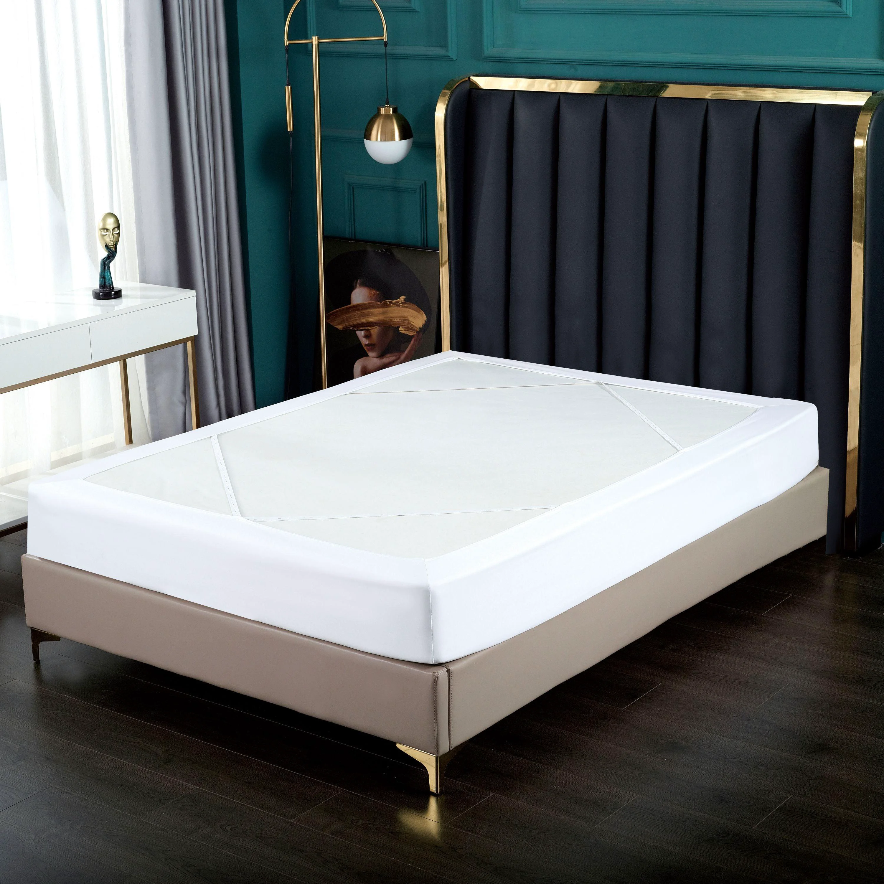 Sustainable Elegant Comfort 1-Piece Box Spring Cover Snug 4 Way Elastic - Wrap Around Jersey Knit Reliable