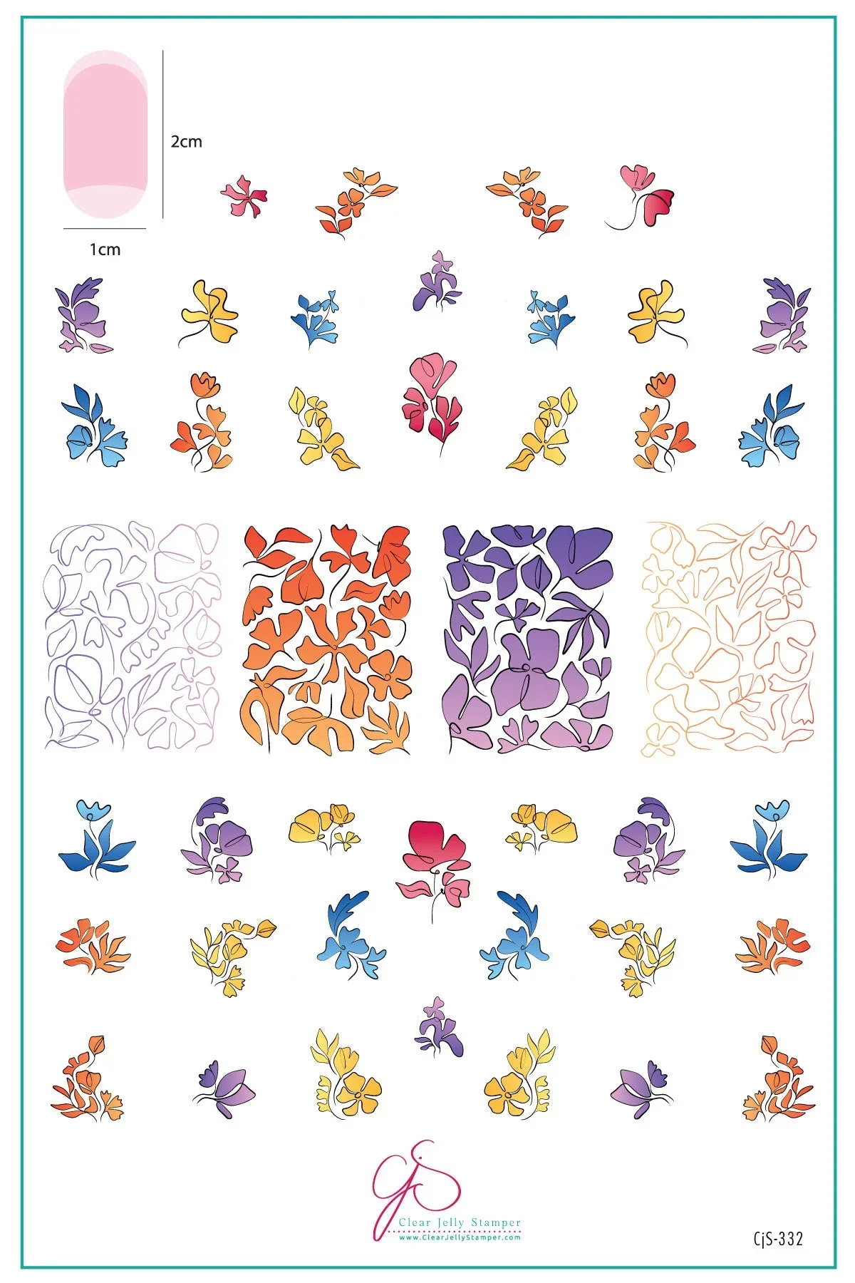 Traditional Coloring Book - Floral CJS-332 - Clear Jelly Stamping Plate Specialty