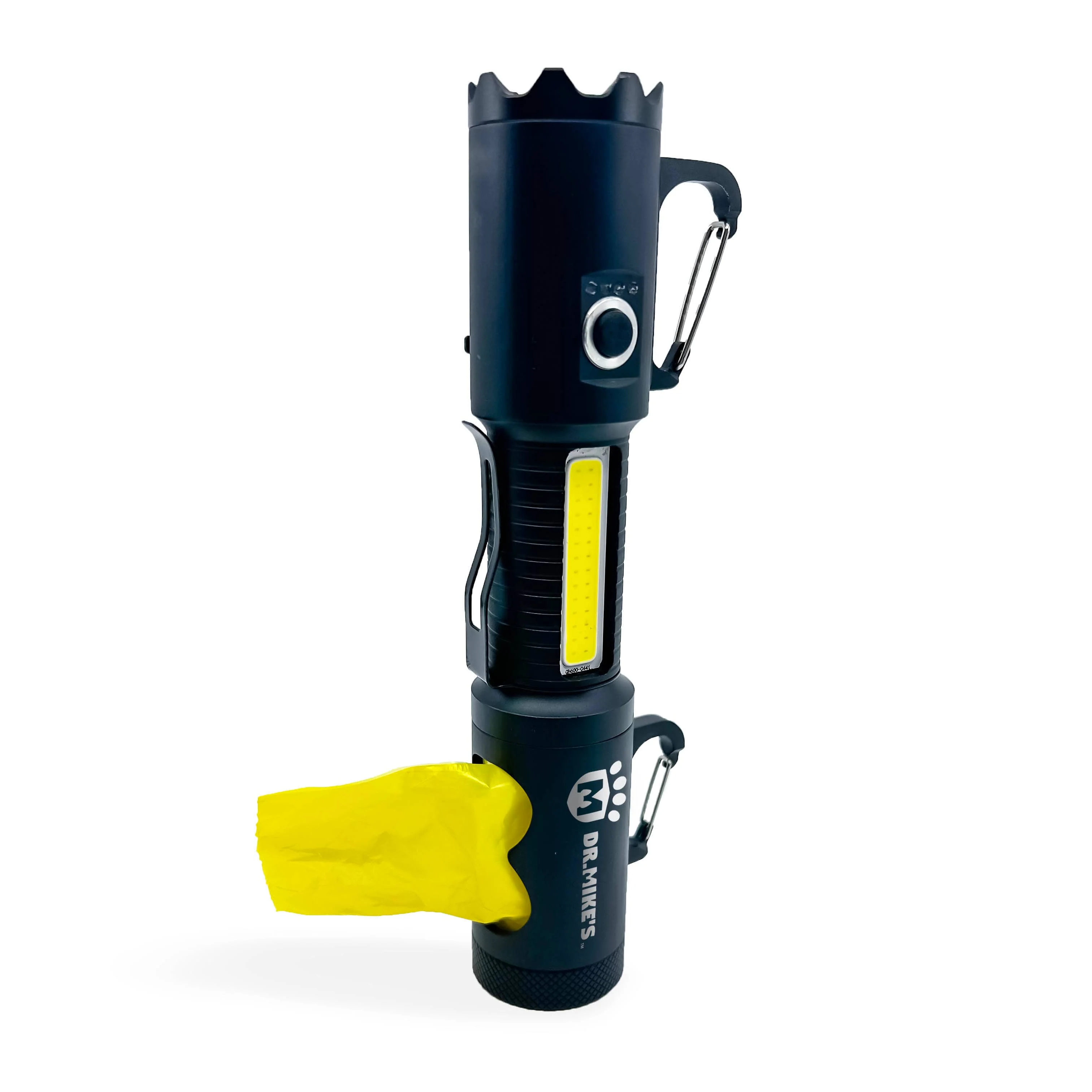 Dependable Doggie Doo All COB LED Tactical Flashlight Pet Waste Bag Dispenser Selected