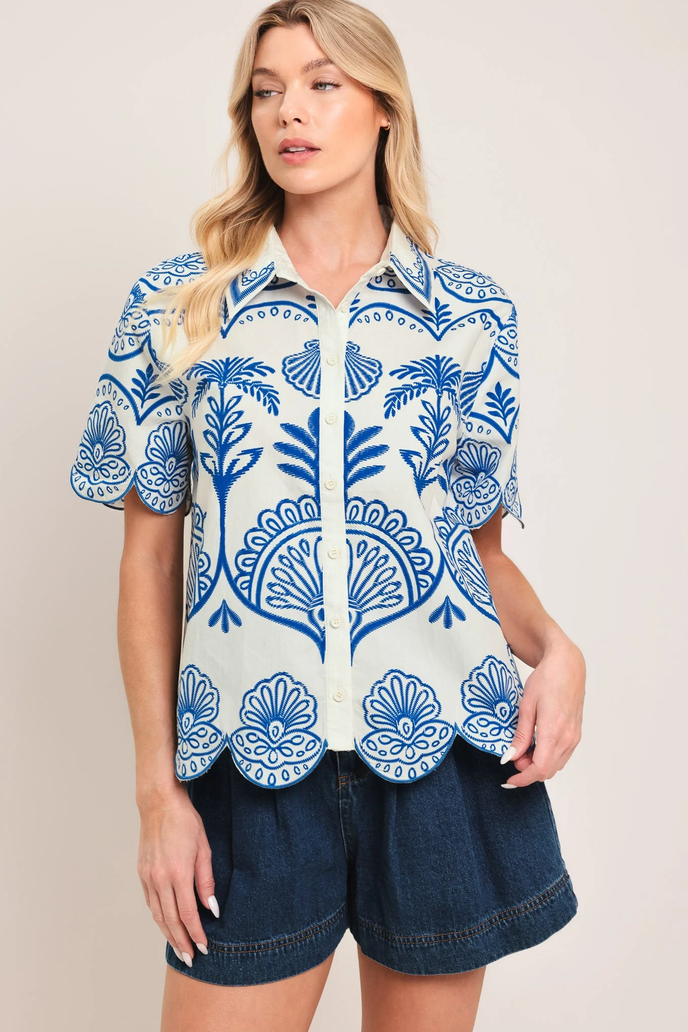 Traditional Coastline Palm Woven Top Genuine