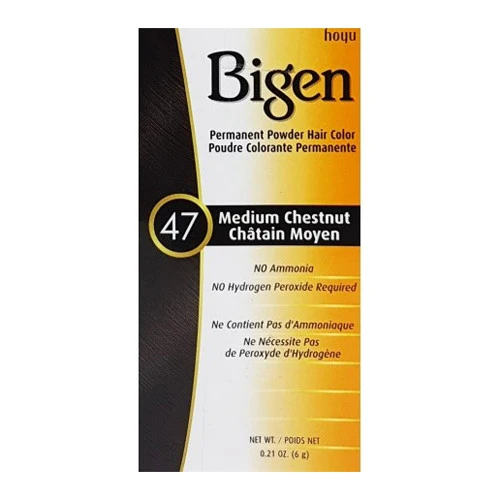 Effective Bigen Medium Chestnut 47 Permanent Powder Hair Color 0.21 Oz Clean