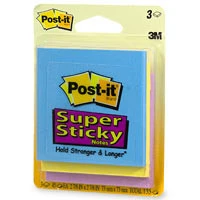 Breathable Post-It Super Sticky Notes Assorted Colors 3 X 3 Inches 3 Ea Green