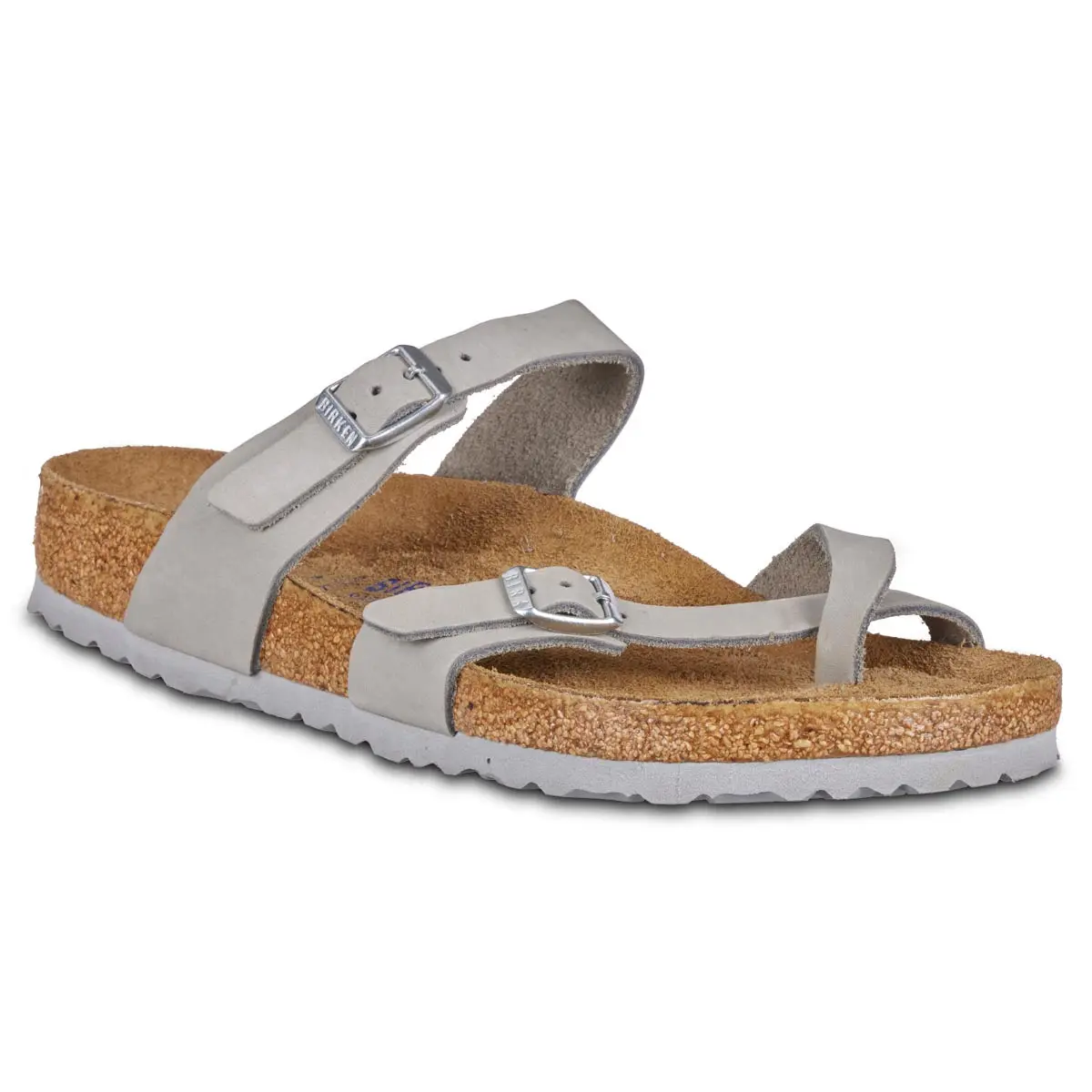 Easy-to-Use Birkenstock Women's Mayari Soft Footbed Nubuck Leather Dove Grey Sandals Pure