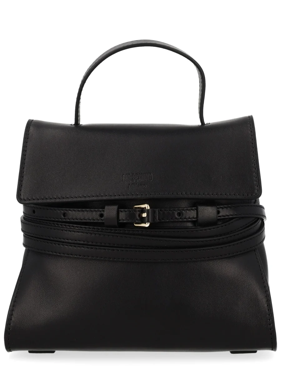 Crafted Leather Handbag Tie Me Black Sustainable