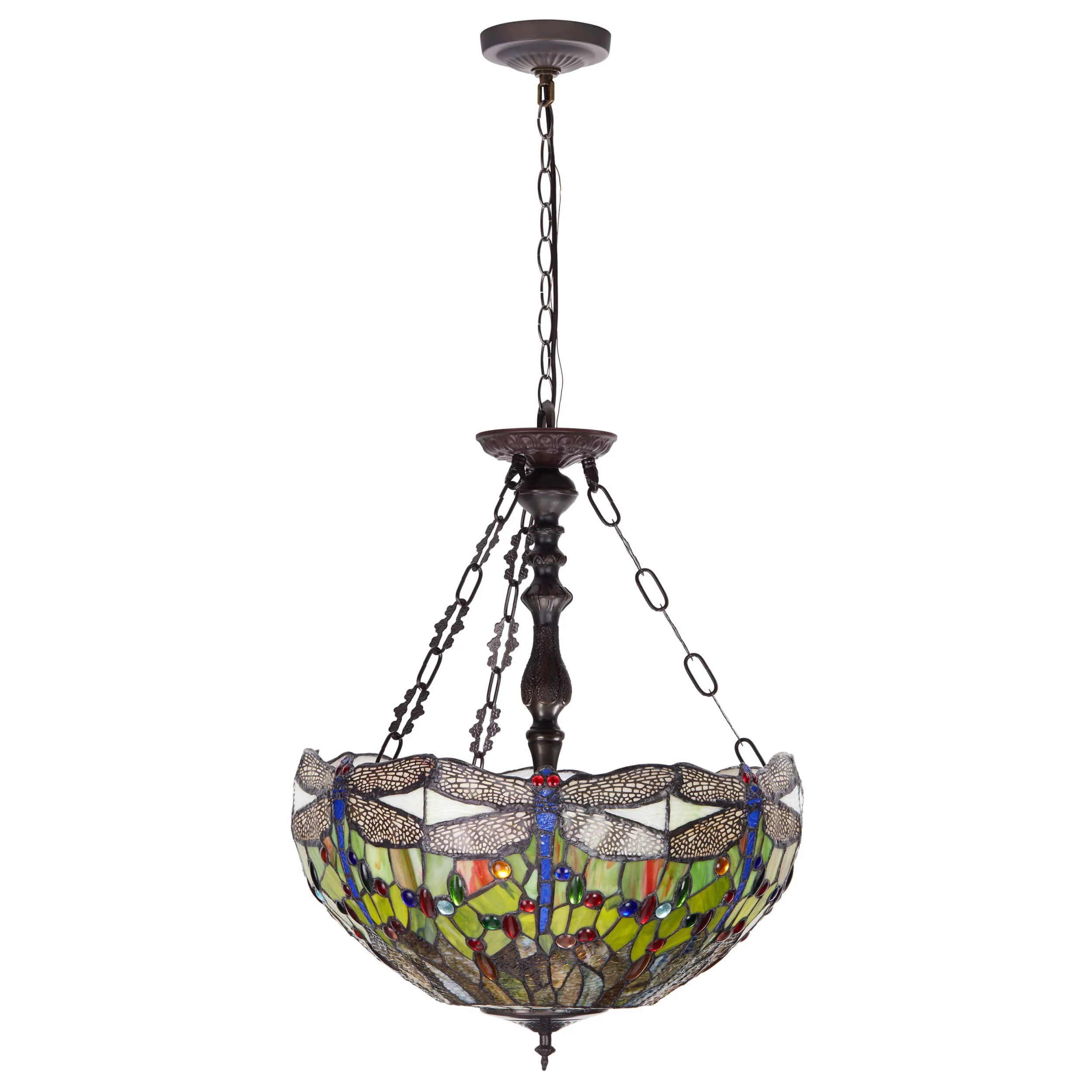 Verified River of Goods Hanging Lamp - Green Blue Orange Organic