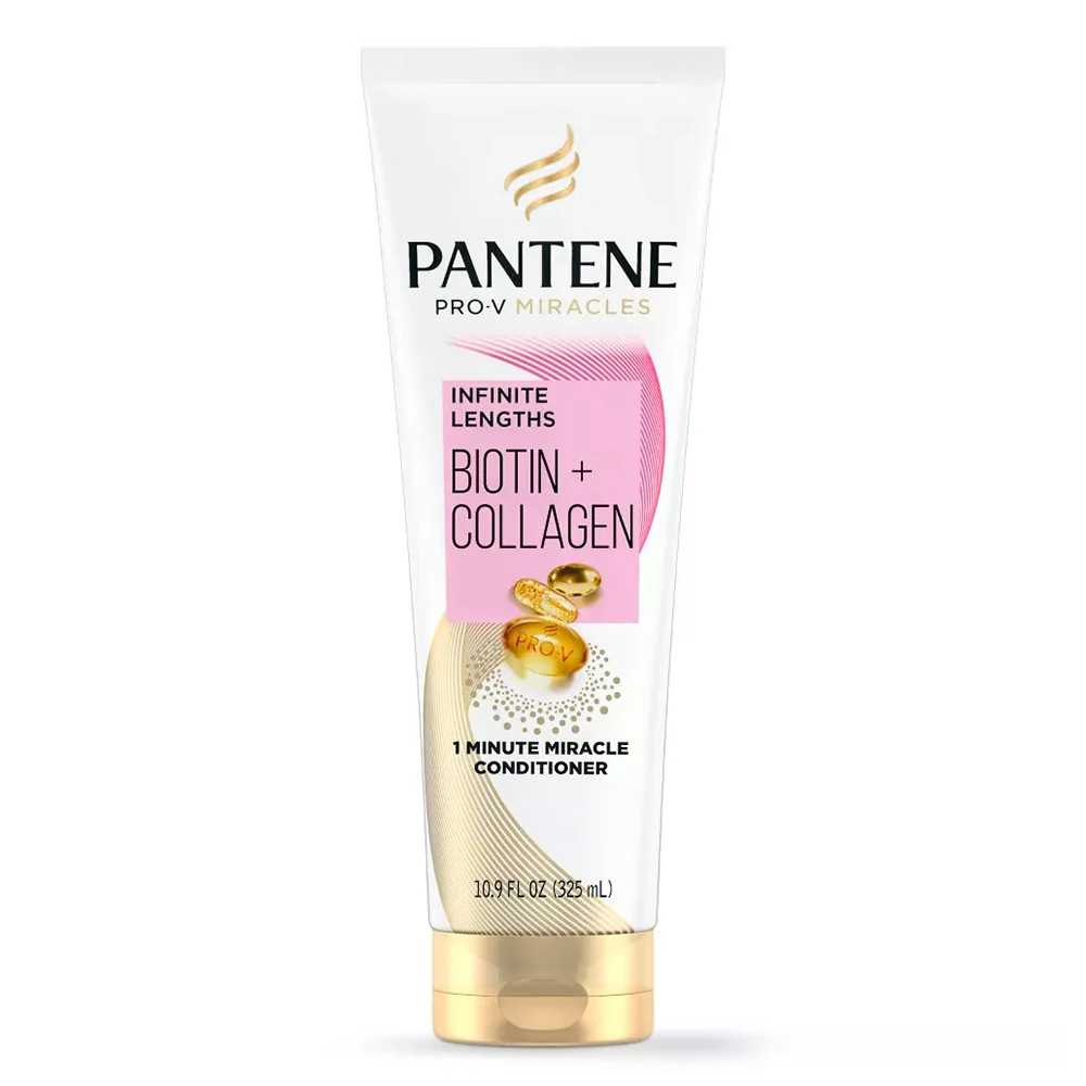 Secure Pantene Pro V s Infinite Lengths Biotin Plus Collagen Hair Conditioner 10.9Oz 325ml Fine