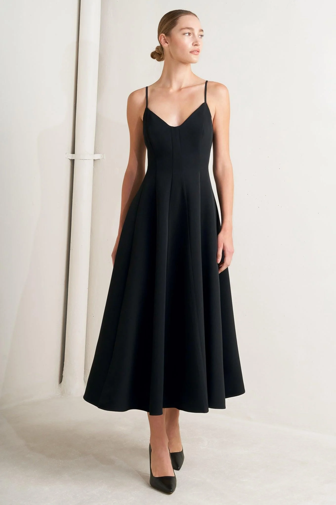 Unique Pure Intention Woven Midi Dress Secure