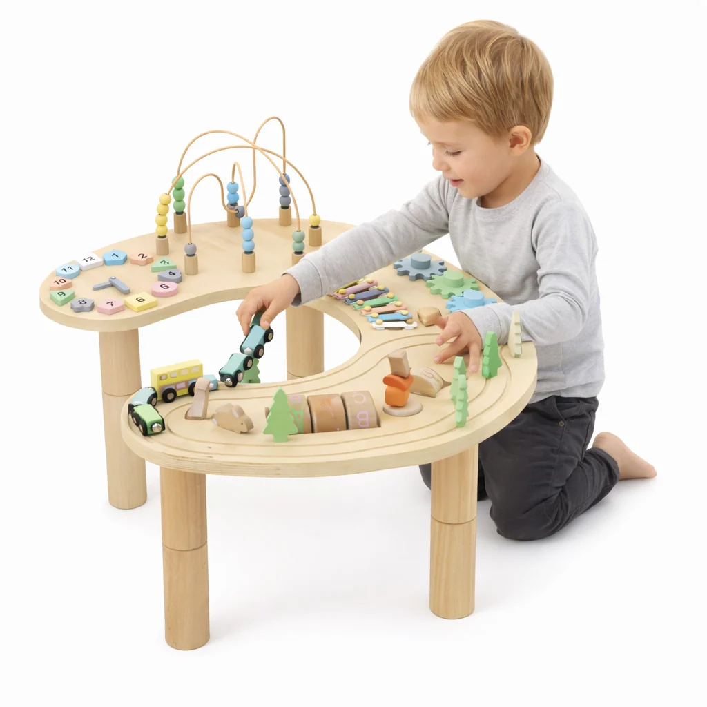 Practical Wooden Multi-Activity Sensory Play Table Stylish