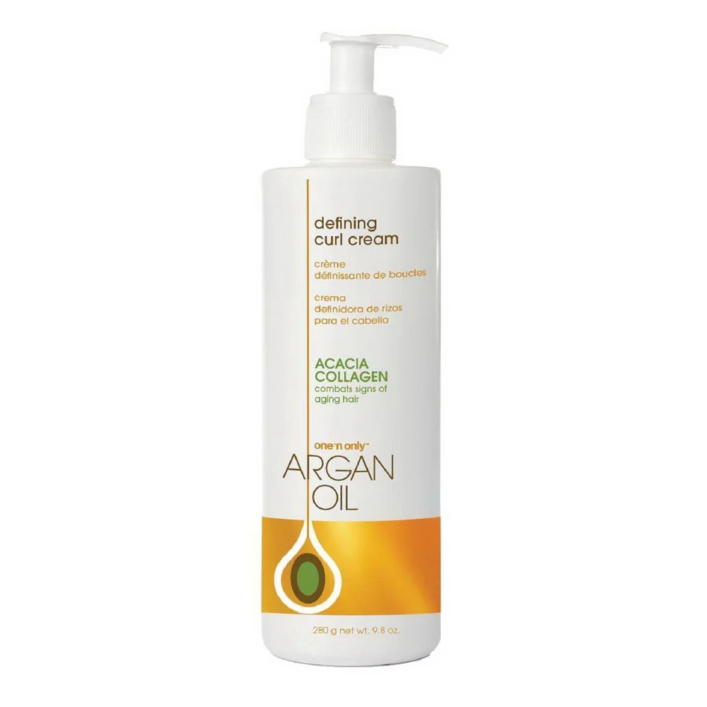 Soft One N Only Argan Oil Curl Defining Creme with Pump 9.8 Oz Minimalist