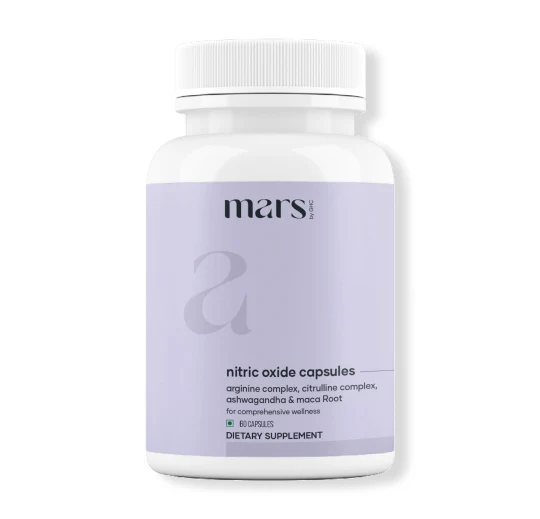 Consistent Mars Nitric Oxide Capsules with L-Arginine L-Citrulline Adaptogens – Circulation Endurance Recovery Support 60N Pure