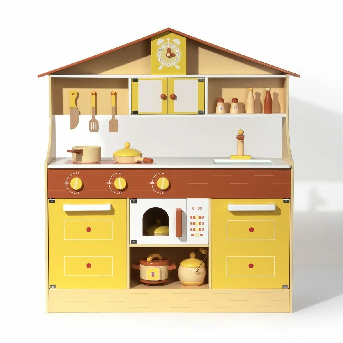 Superior Childrens Wooden Pretend Play Toy Kitchen Set Professional