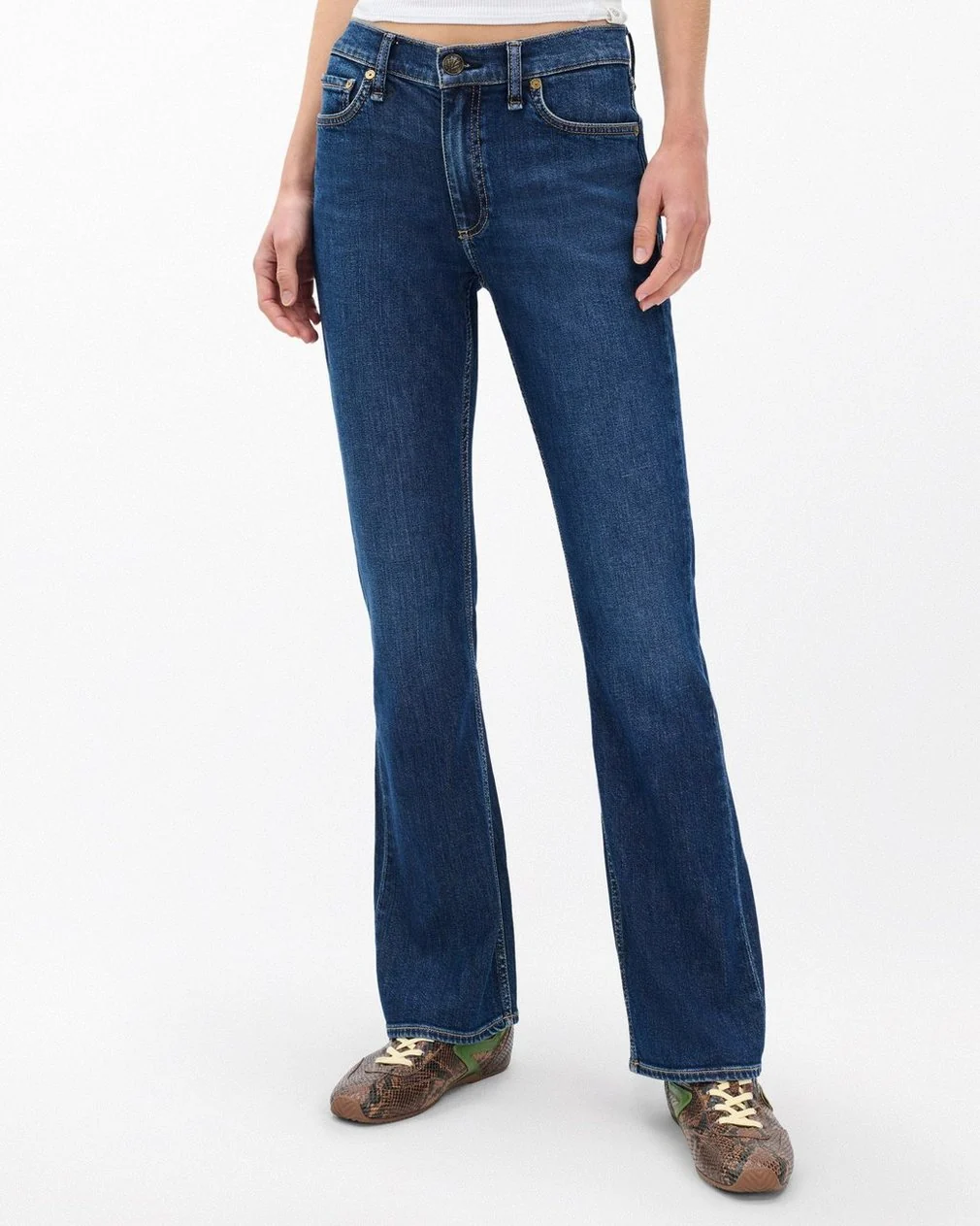 Durable Rag Bone Peyton Mid Rise Full Length Bootcut Jeans in Rhinebeck Comfortable