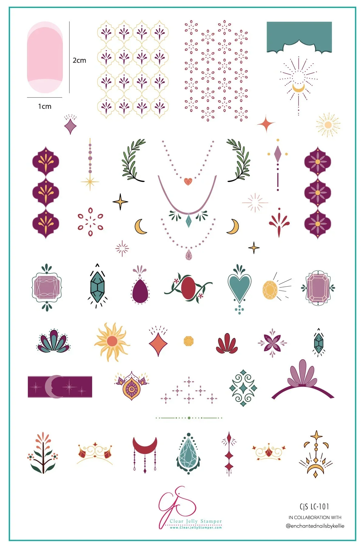 Consistent Enchanted Gems CJSLC-101 - Clear Jelly Stamping Plate Dependable