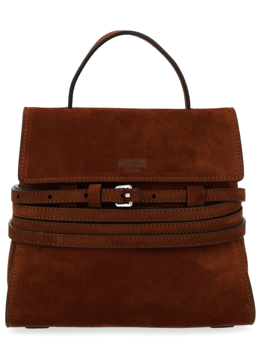 Eco-Friendly Handbag Tie Me Small Brown Suede Top-Quality