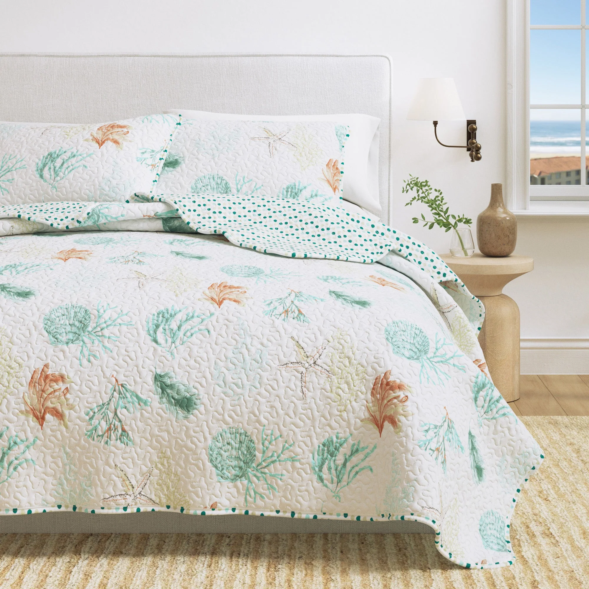Premium Material Key West Collection Coastal Quilt Set Professional