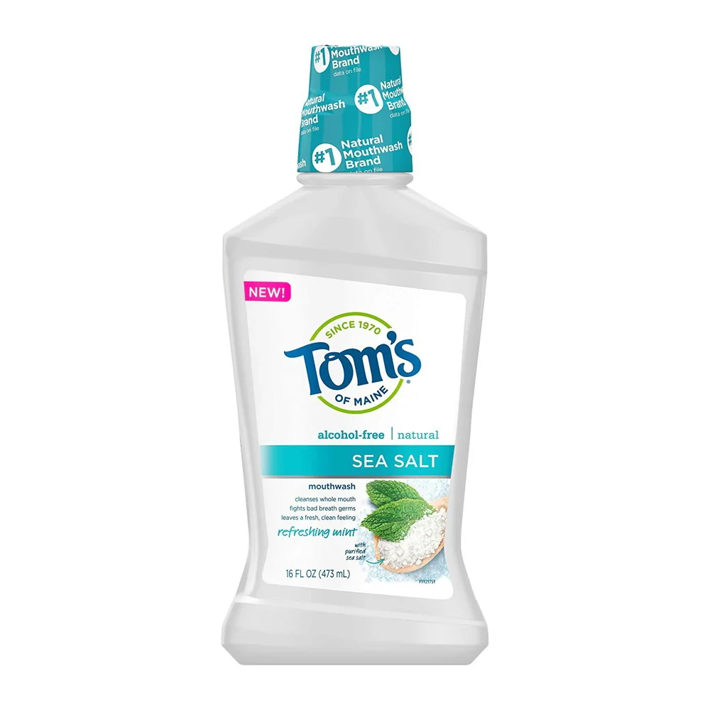 Relaxed Toms of Maine Sea Salt Mouthwash Refreshing Mint 16 Oz Reliable