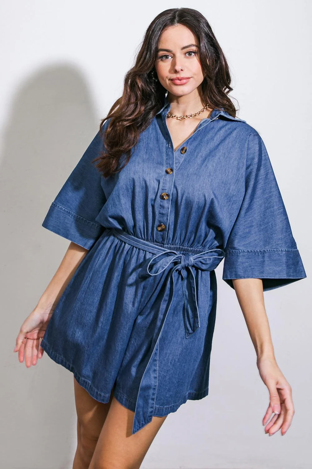 Superior Seize the Day Denim Romper Trusted