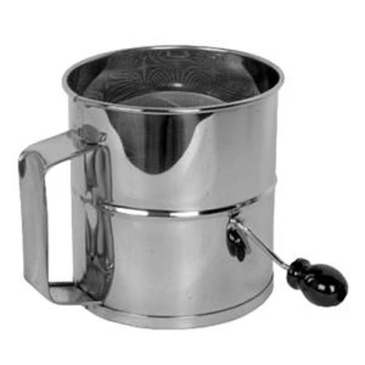 Expertly Made 8 Cup Stainless Steel Rotary Baker's Baking Food Flour Sifter Tool Sifting Exclusive
