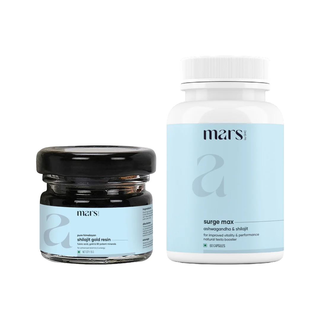 World-Class Mars Power Pack Pura resina d'oro di Shilajit dell'Himalaya e capsule di Ashwagandha naturale. Relaxed