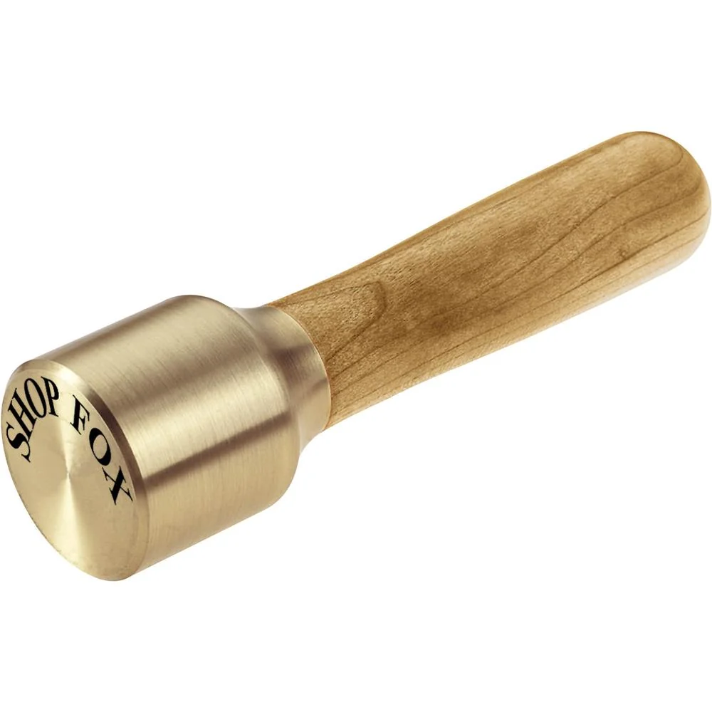Soft 8 oz. Brass Head Craftsmans Mallet for Woodworking Fast