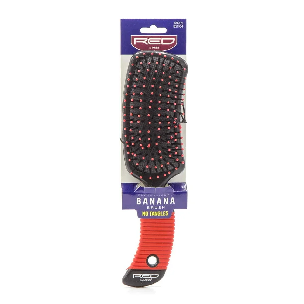 Eco-Friendly Kiss Red Professional Banana Brush 1 Ea Natural