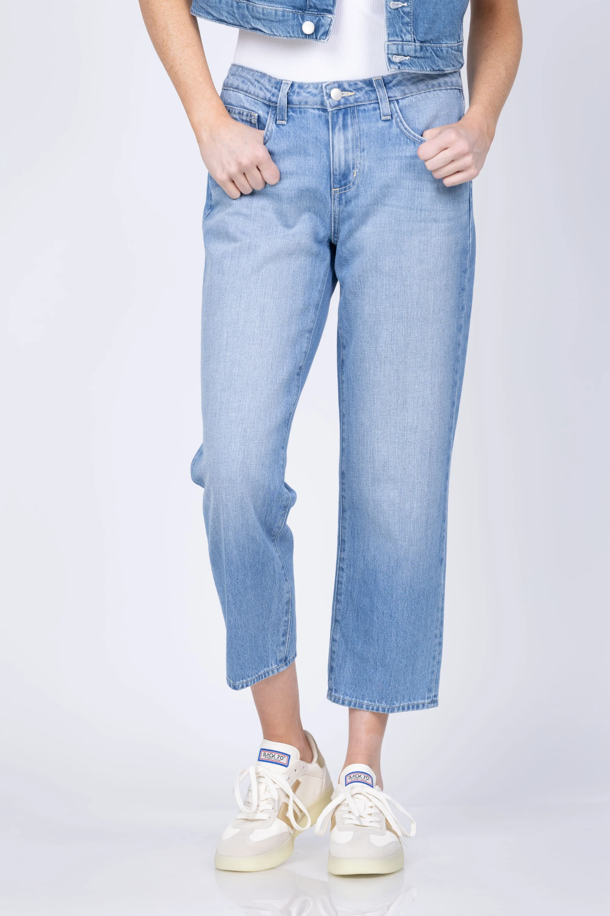 Versatile L'AGENCE Thalina Mid Rise Slouch Stovepipe Jeans in Bellflower Effective