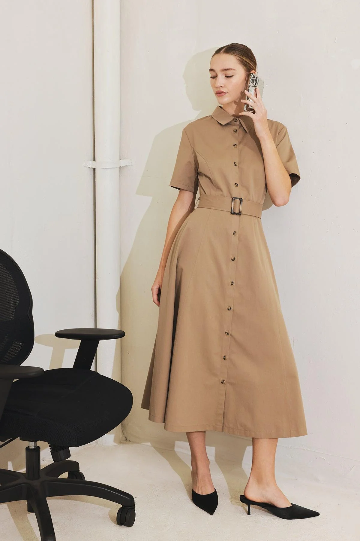 Crafted Lucky Me Woven Midi Dress Sophisticated