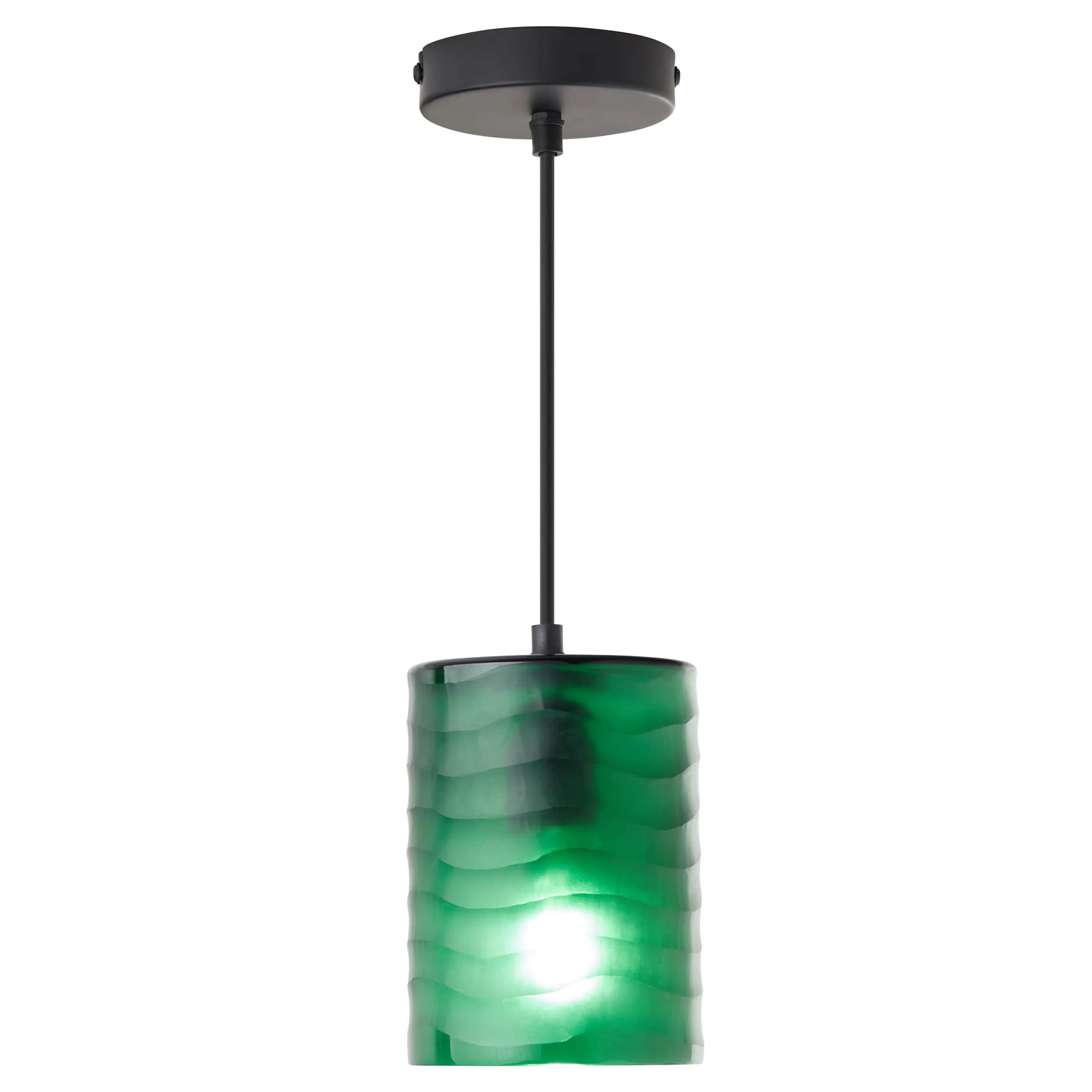 Advanced River of Goods Hanging Lamp - Green Black Solid