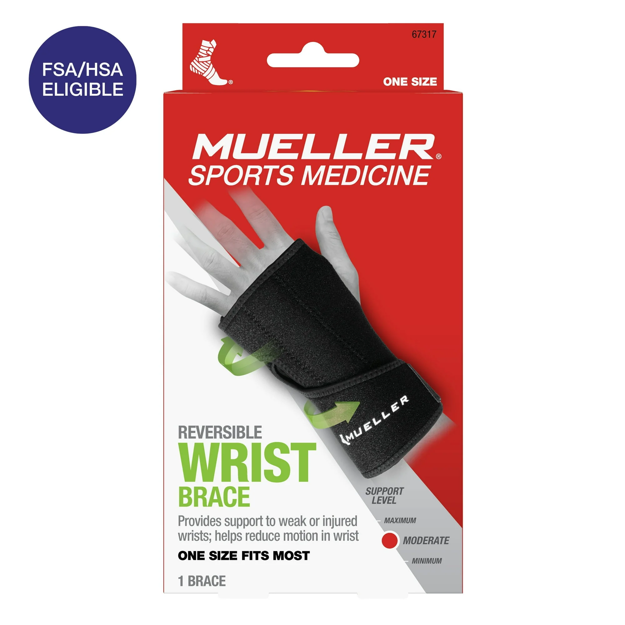 Powerful Mueller Reversible Maximum Support Splint Adjustable One Size Wrist Brace Left or Right 1 Ea Trendy
