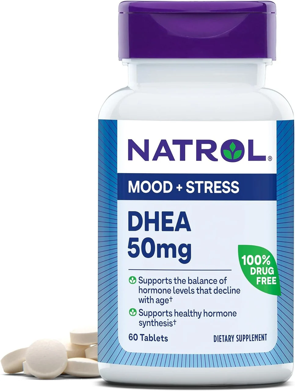 Breathable Natrol Dhea 50Mg Tablets To Promote Healthy Mood 60 Ea Traditional