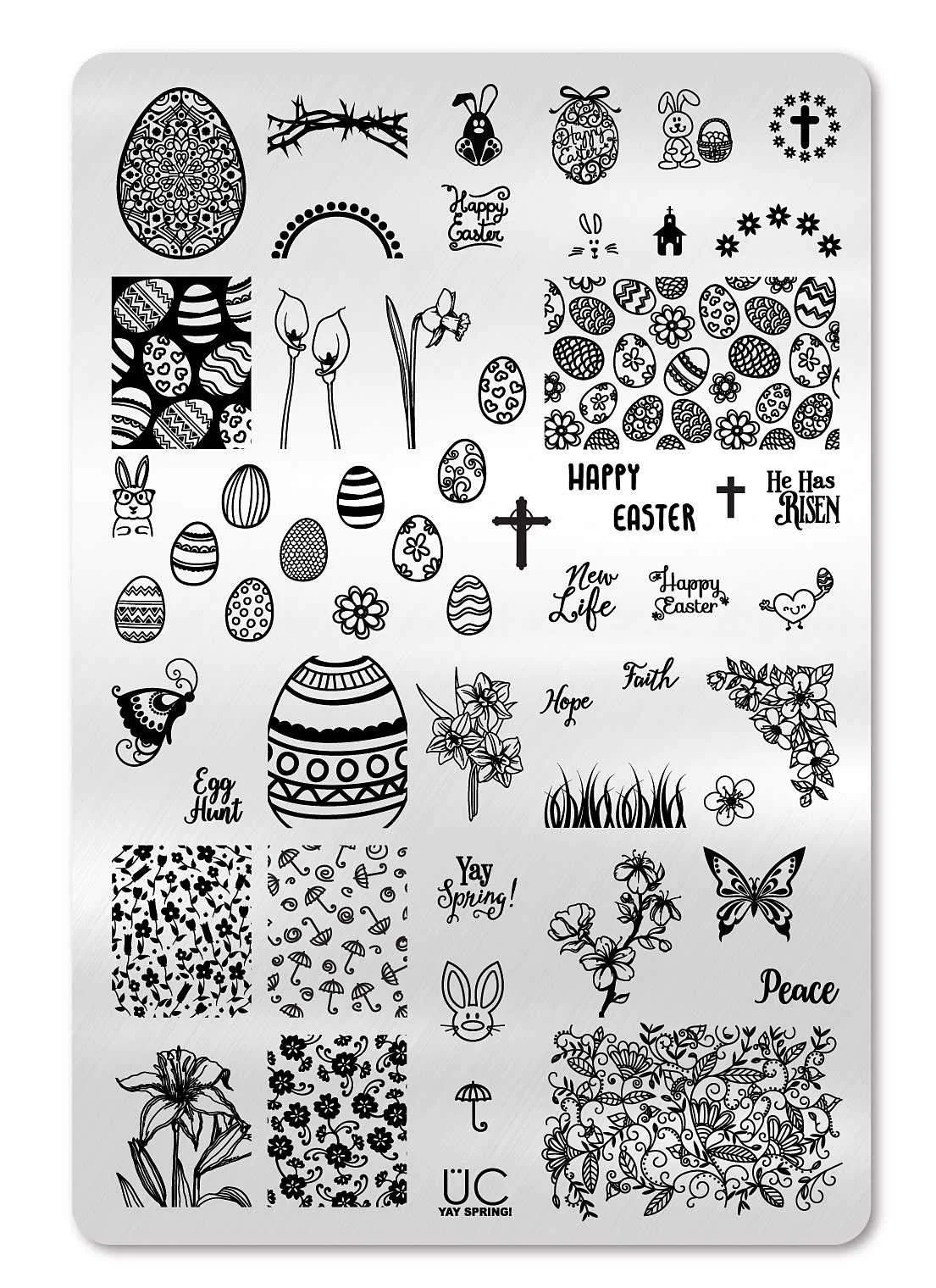 Soft Yay Spring - Uber Chic Stamping Plate Official