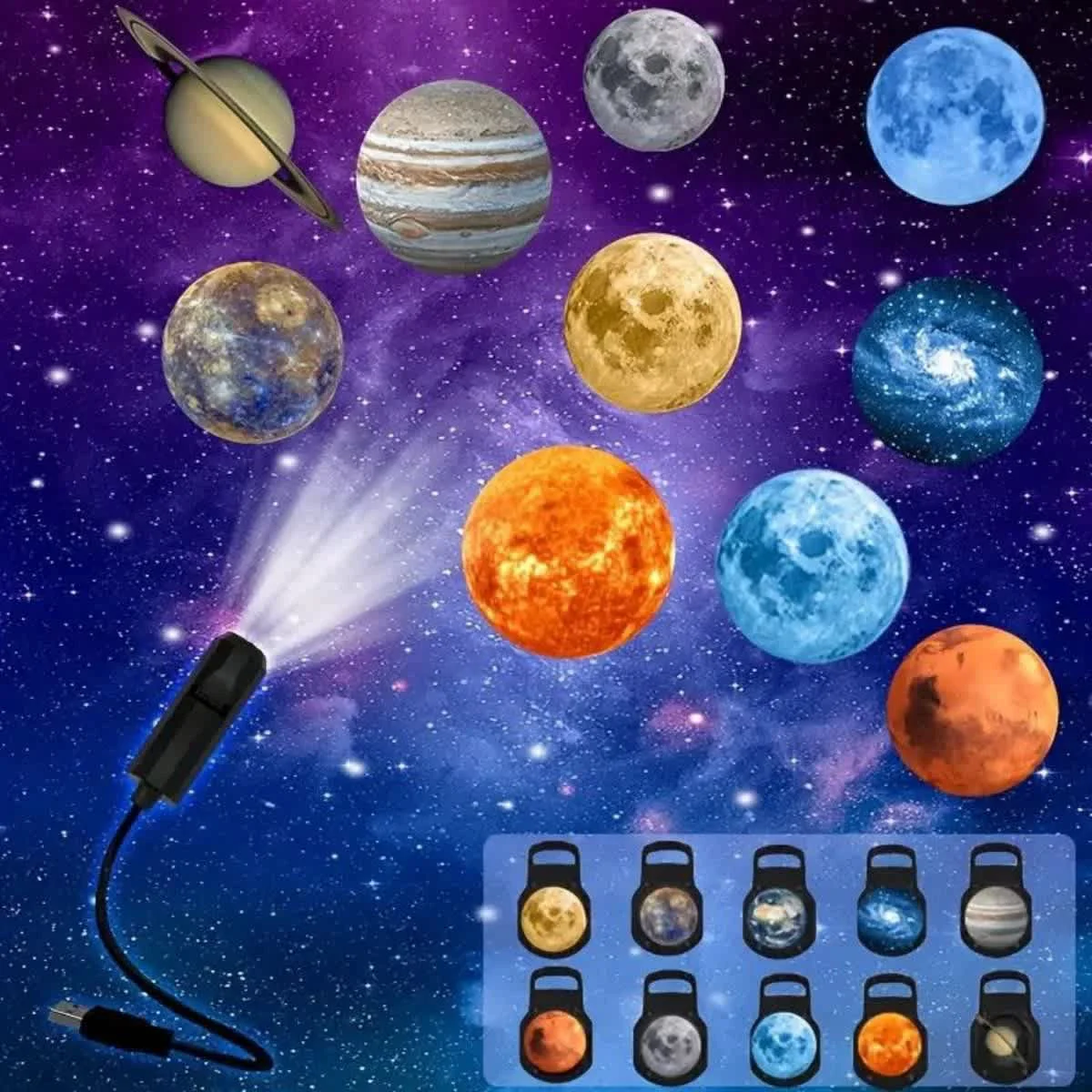 Specialty Adjustable 360°Moon Projector Lamp User-Friendly