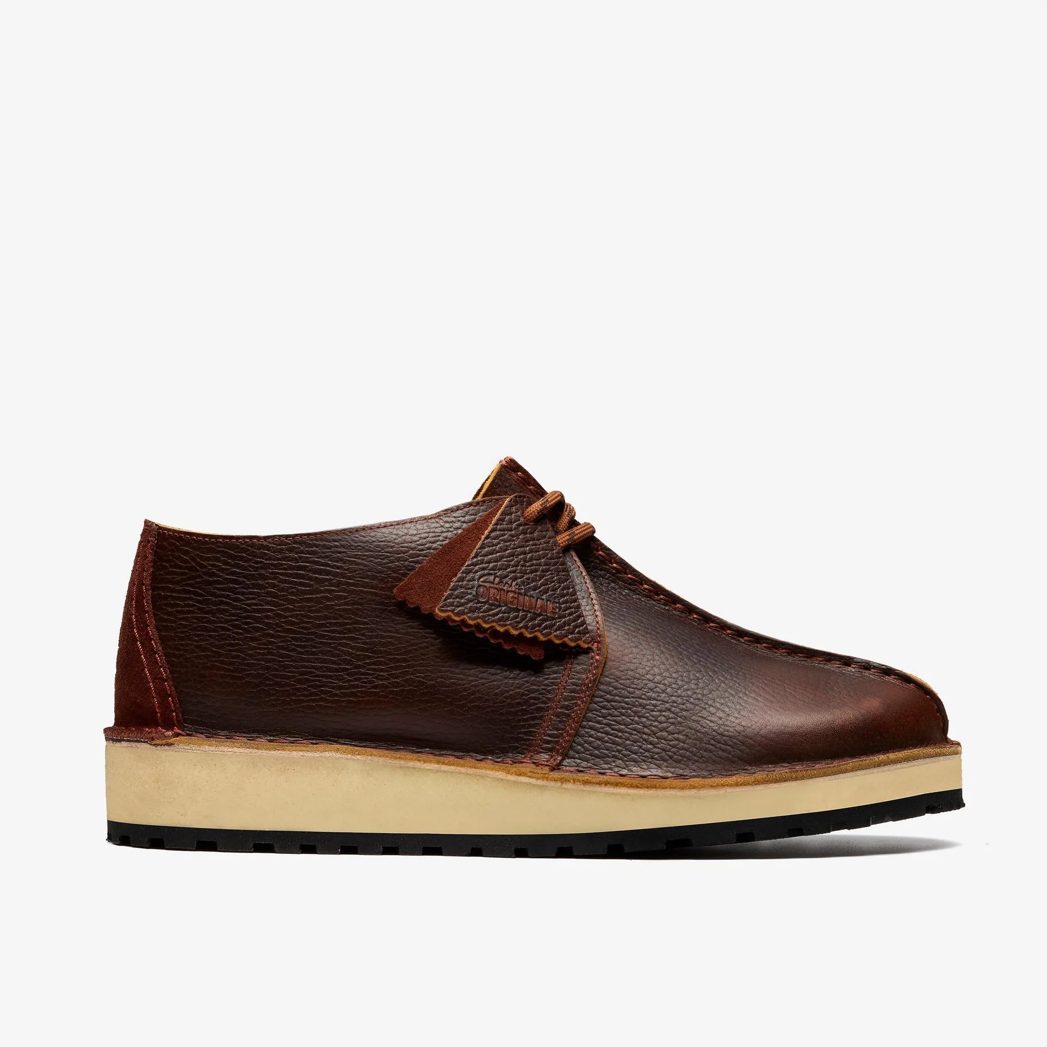 Comfortable Mens Clarks Trek Scout - Nut Brown Leather Enhanced