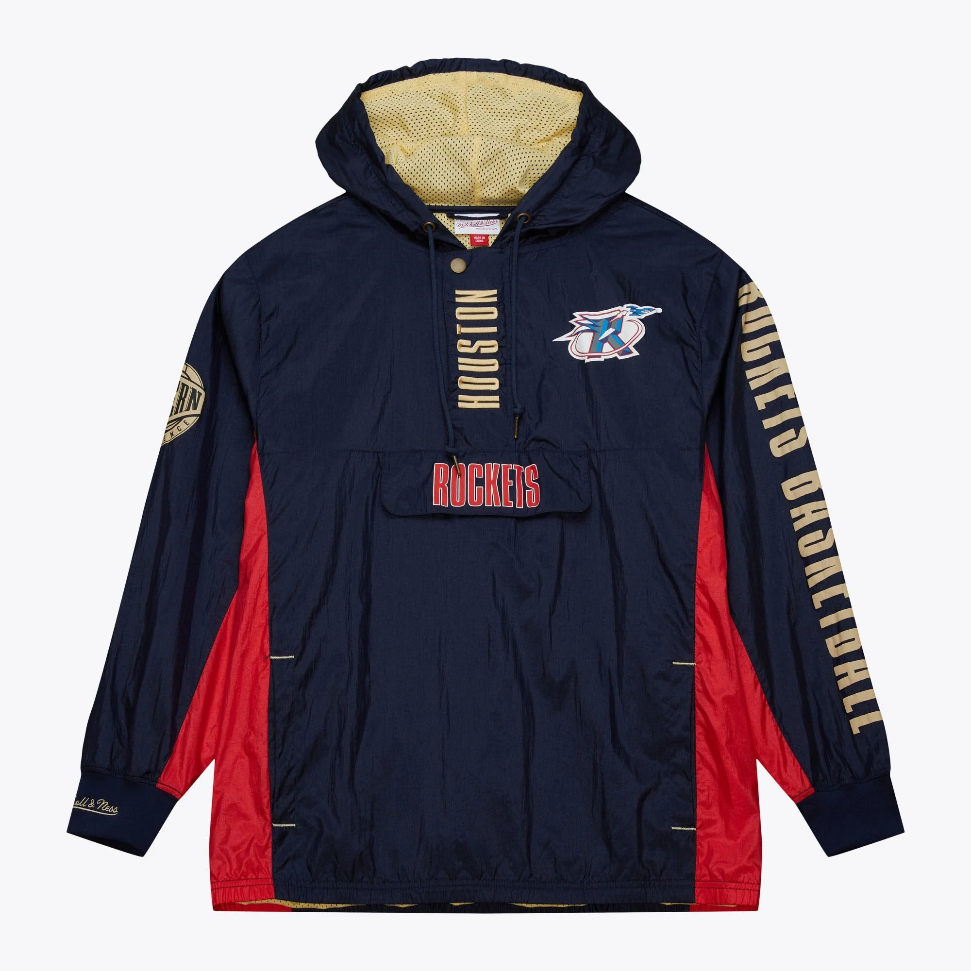 Superior Mitchell Ness Men's NBA Team Og 2.0 Anorak Windbreaker Vintage Logo Rockets Windbreakers Quality
