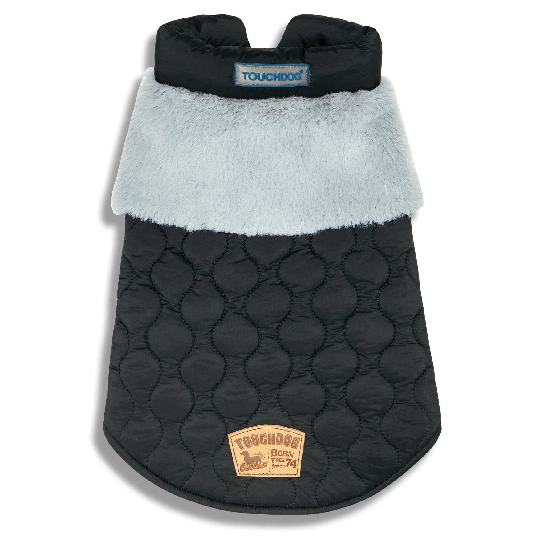 Traditional Pet Life Touchdog 'Furrost-Bite' Fur and Fleece Fashion Dog Jacket Easy-to-Use