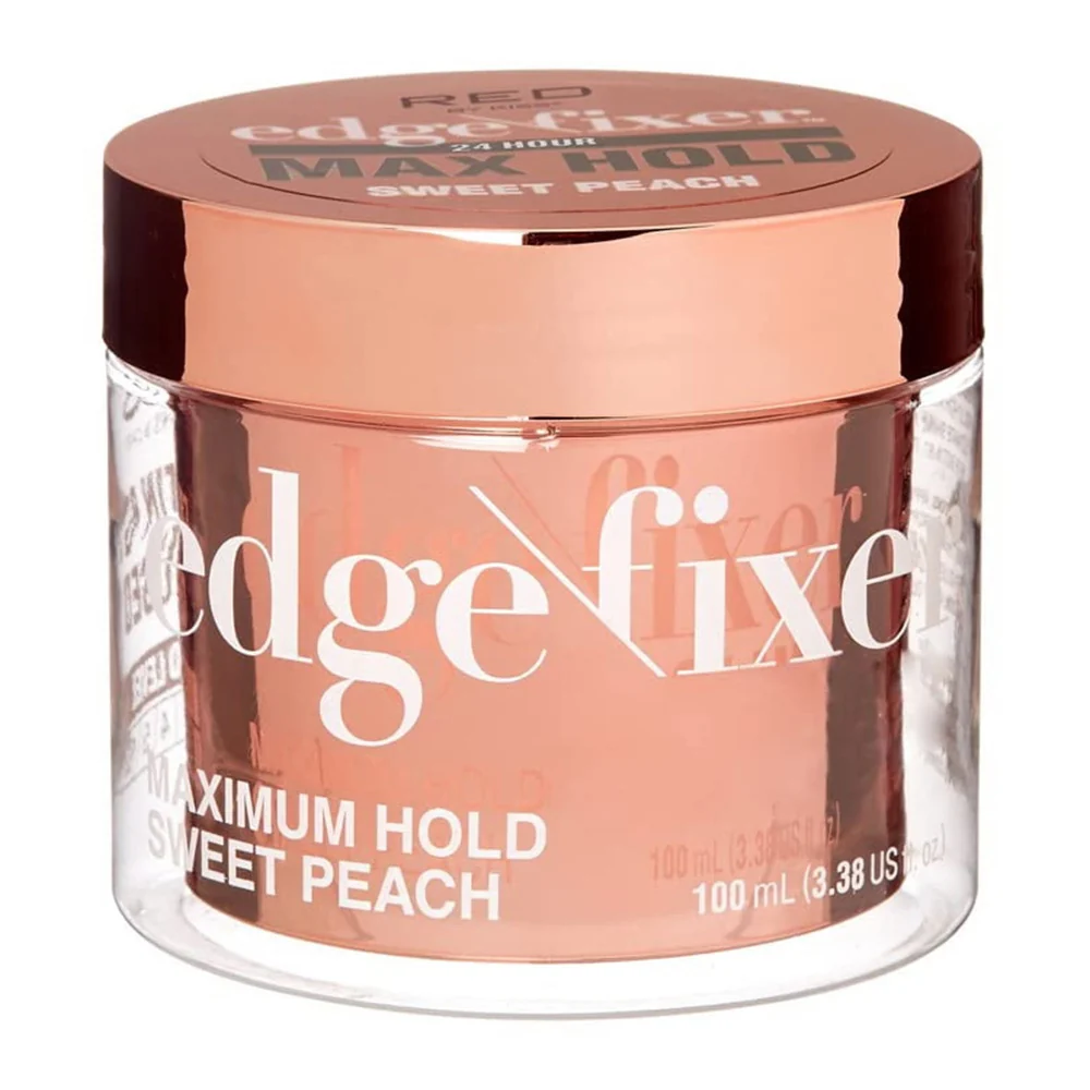 Trusted Kiss Red Edge Fixer Max Hold Hair Gel Sweet Peach for Sleek Defined and Long Lasting Styles 3.38Oz 100ml Specialty