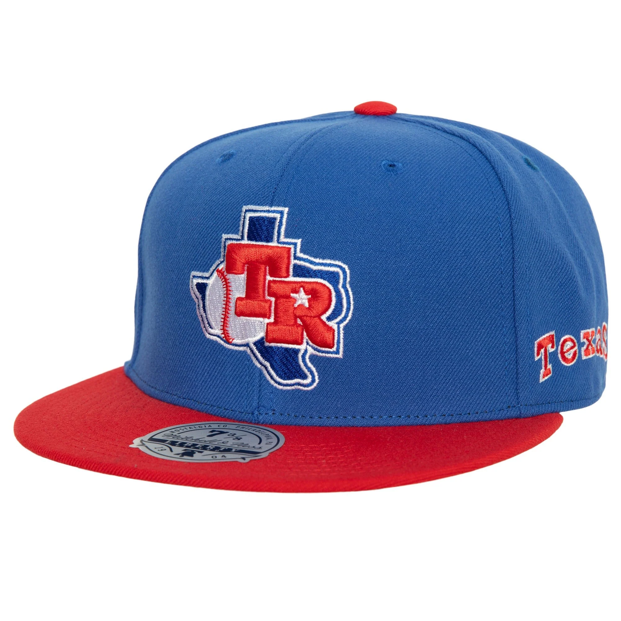 Enhanced Mitchell Ness Men's MLB Bases Loaded Fitted Coop Rangers Fitted Caps Environmentally Friendly