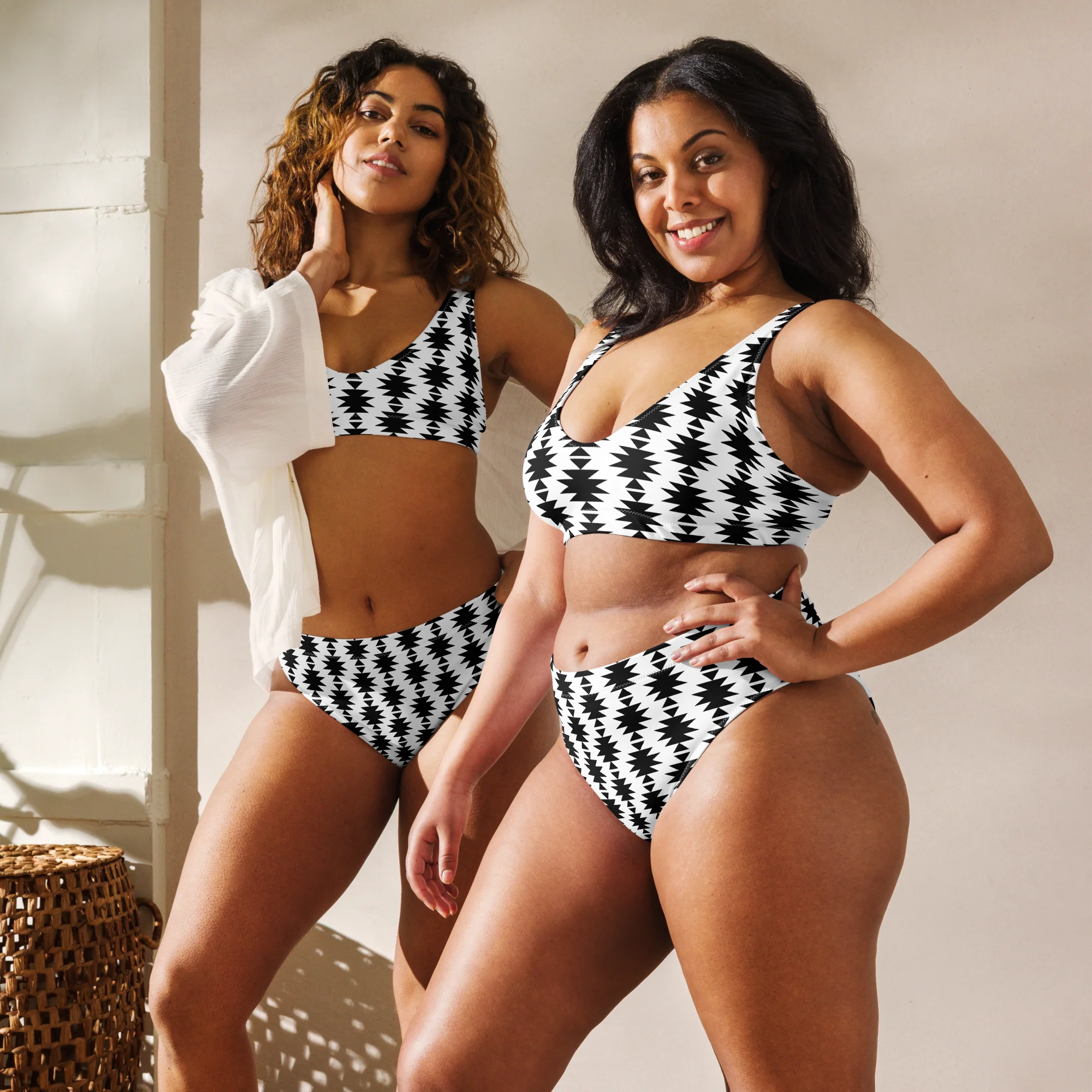 Genuine Baha Ranch Yeehaw White Aztec Bikini Refined