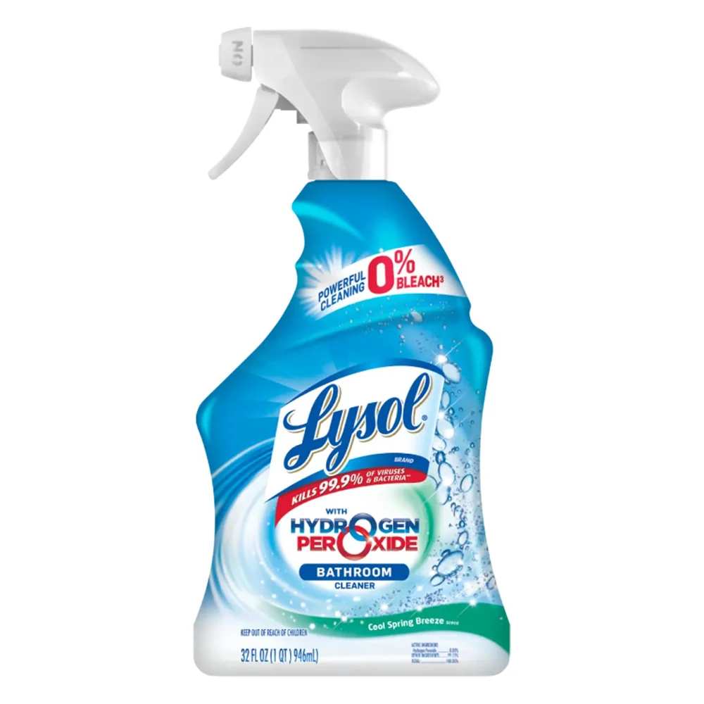 User-Friendly Lysol Bathroom Cleaner with Hydrogen Peroxide Cool Spring Breeze Scent 32Oz 946ml Optimized