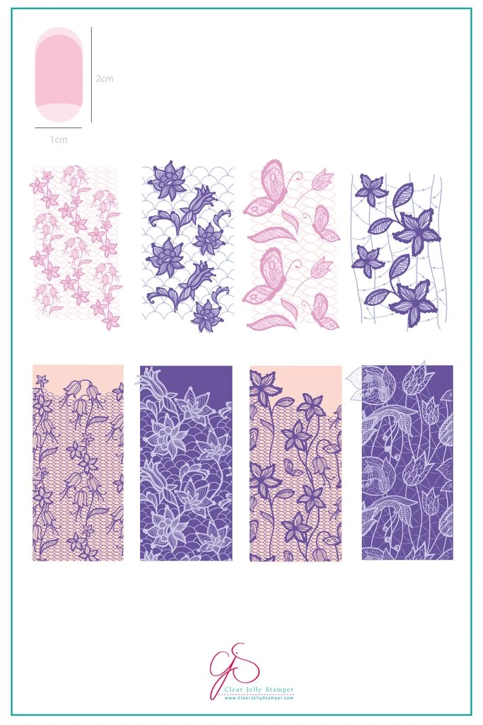 Expertly Made Feeling Lacy CjS-51 - Clear Jelly Stamping Plate Modern