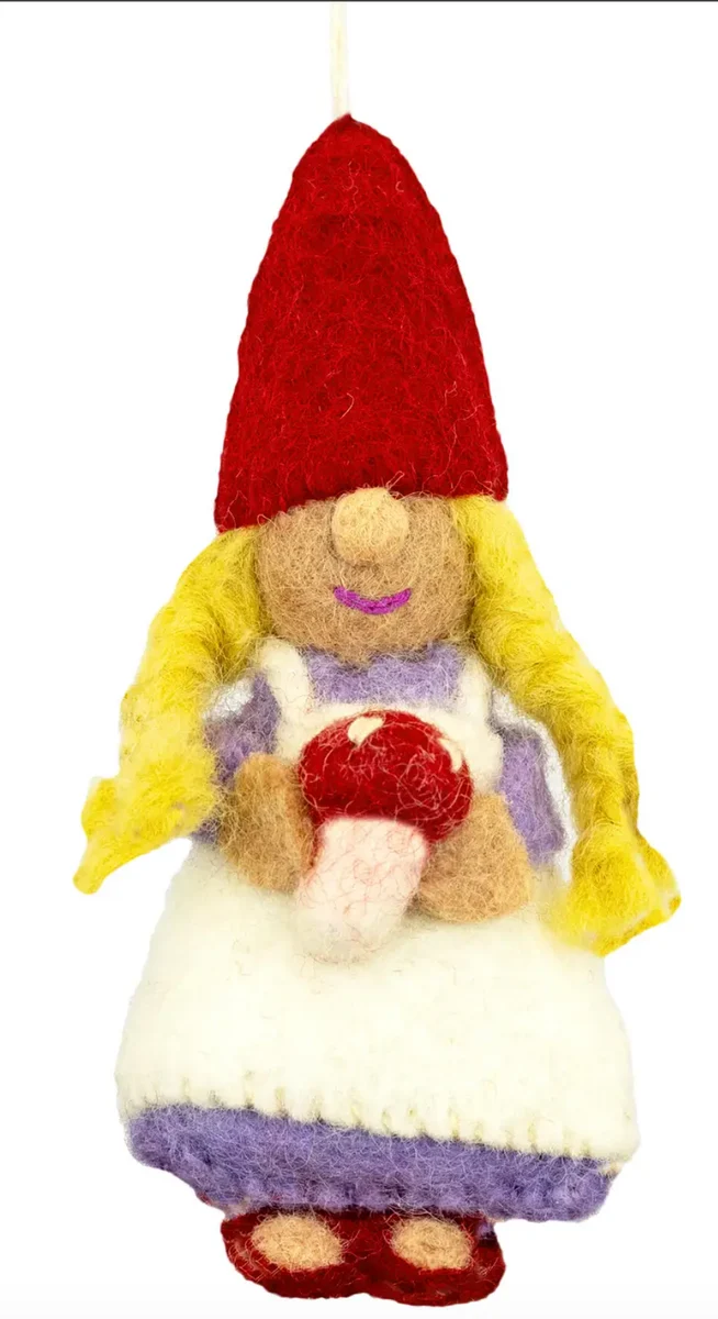 Smooth Forest Gnomette Felt Ornament Exceptional