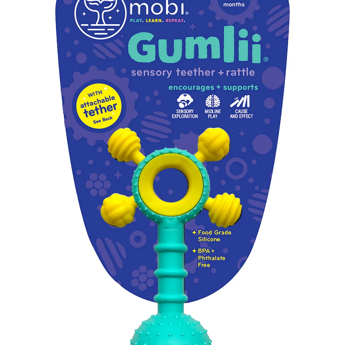 Original Gumlii Sensory Teether Rattle Functional